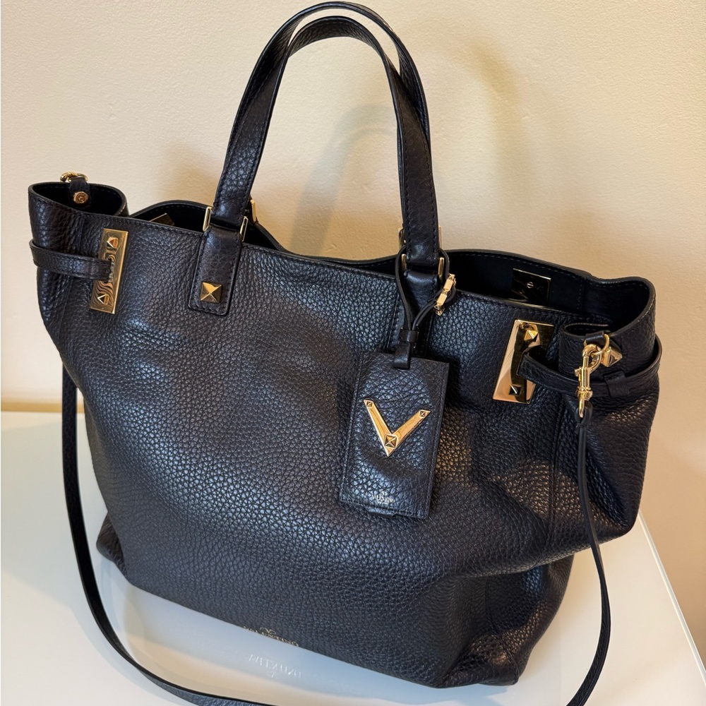 Valentino Garavani Black Rockstud Tote